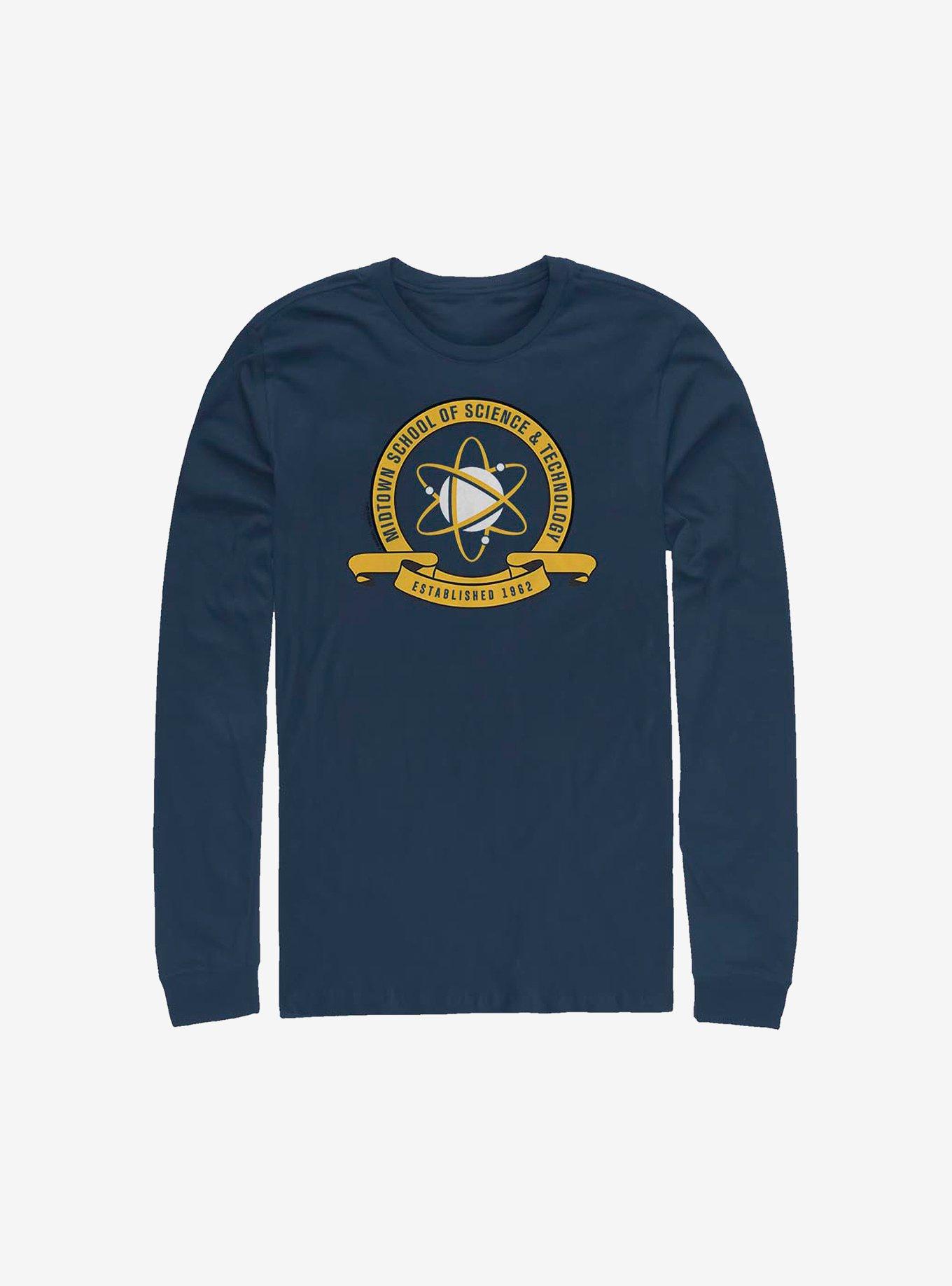 Marvel Spider-Man Far From Home Midtown School Emblem Long-Sleeve T-Shirt, NAVY, hi-res