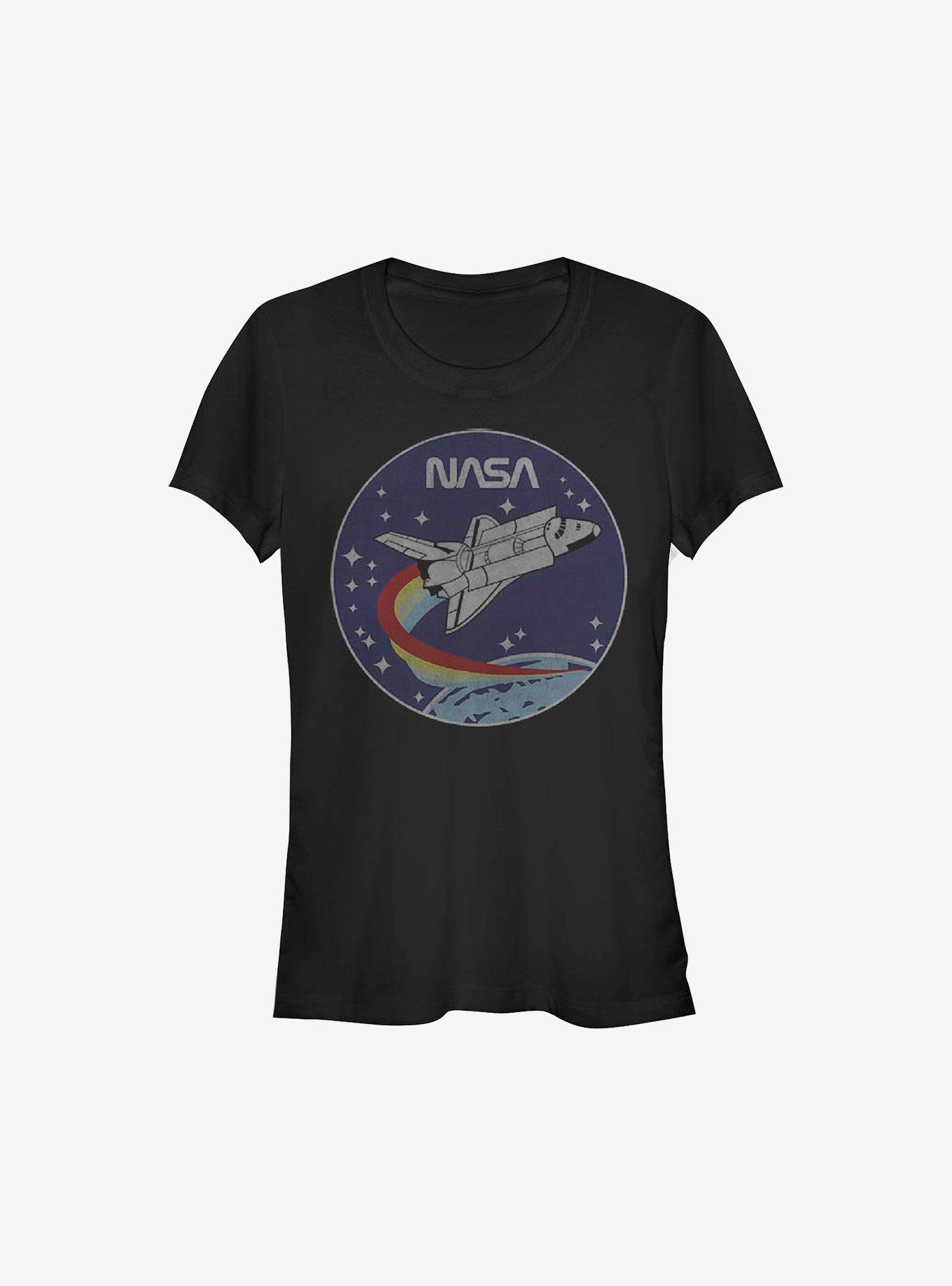 NASA Patch Girls T-Shirt, BLACK, hi-res