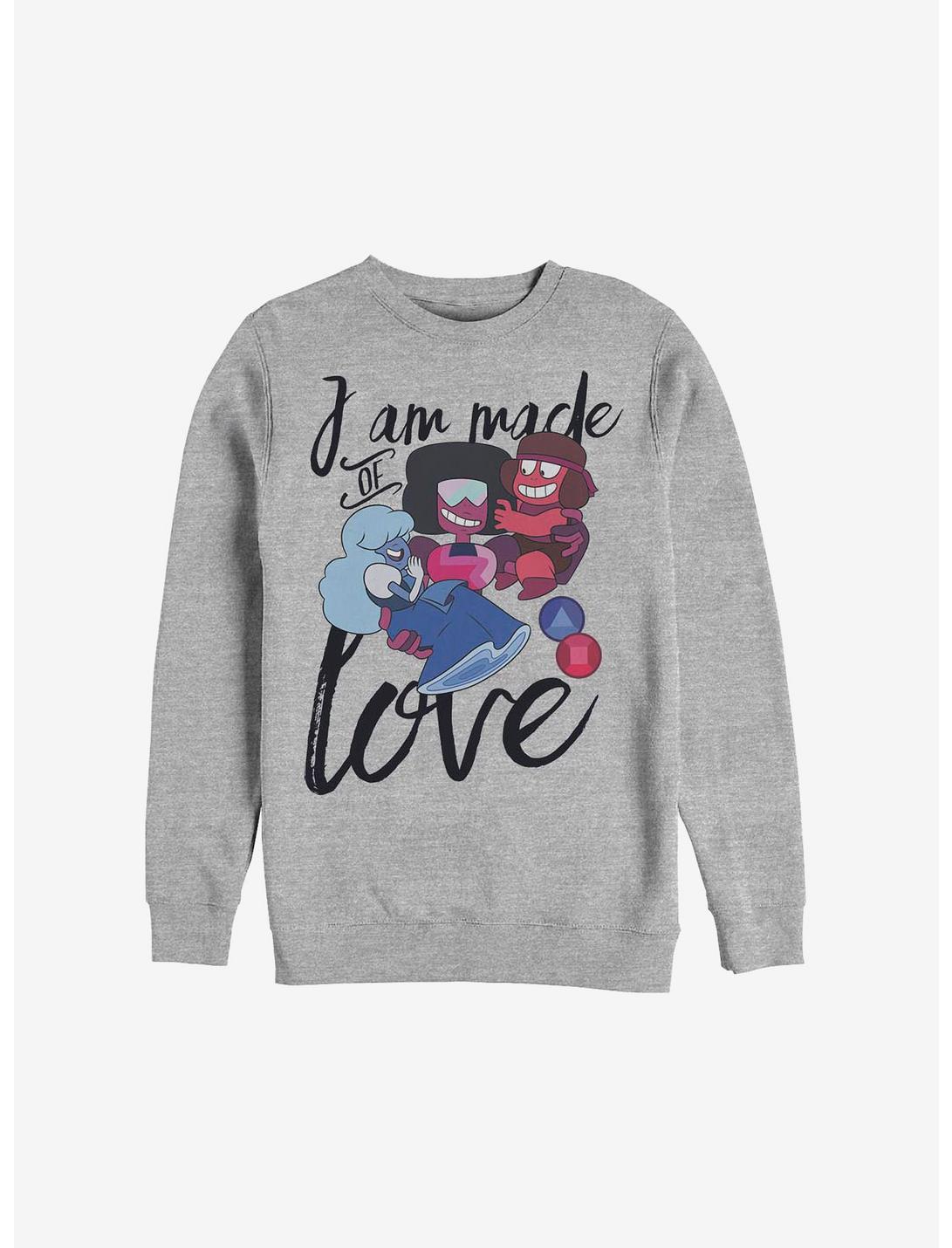 Steven Universe I Am Made Of Love Crew Sweatshirt, ATH HTR, hi-res