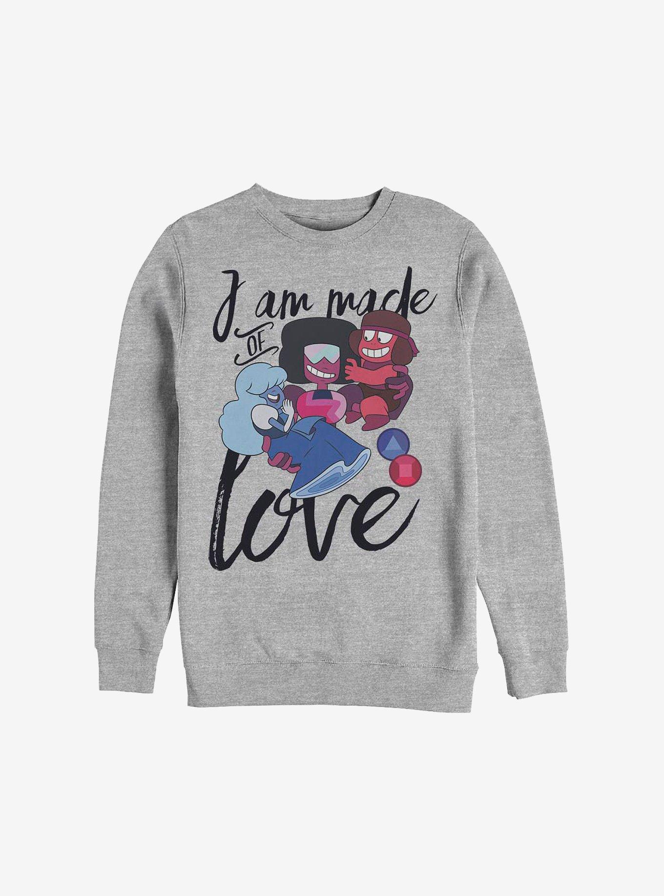 Steven Universe I Am Made Of Love Crew Sweatshirt, ATH HTR, hi-res