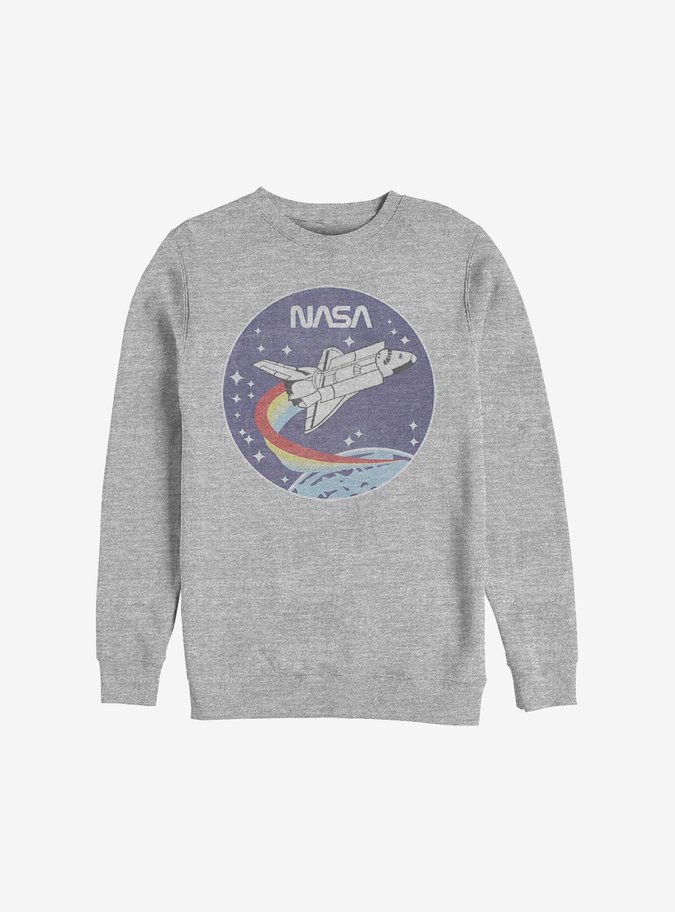 NASA Patch Crew Sweatshirt, ATH HTR, hi-res