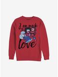 Steven Universe I Am Made Of Love Crew Sweatshirt, RED, hi-res