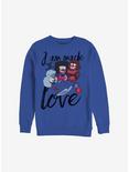 Steven Universe I Am Made Of Love Crew Sweatshirt, ROYAL, hi-res