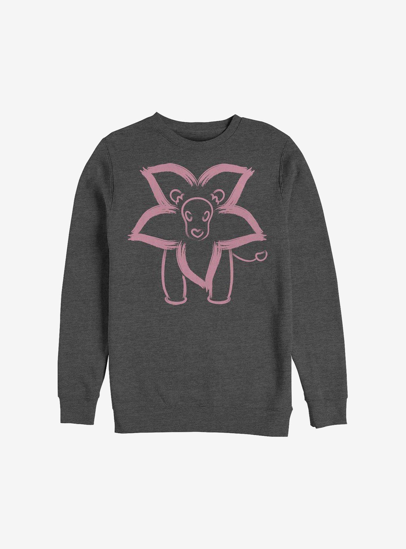 Steven Universe Lion Crew Sweatshirt, CHAR HTR, hi-res