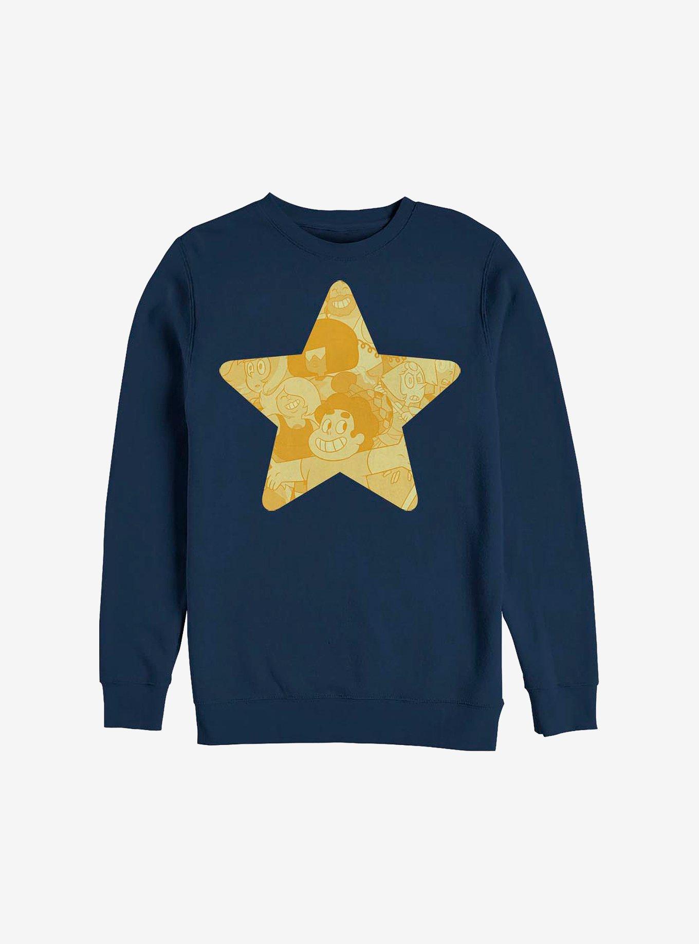 Steven Universe Steven Star Crew Sweatshirt, NAVY, hi-res