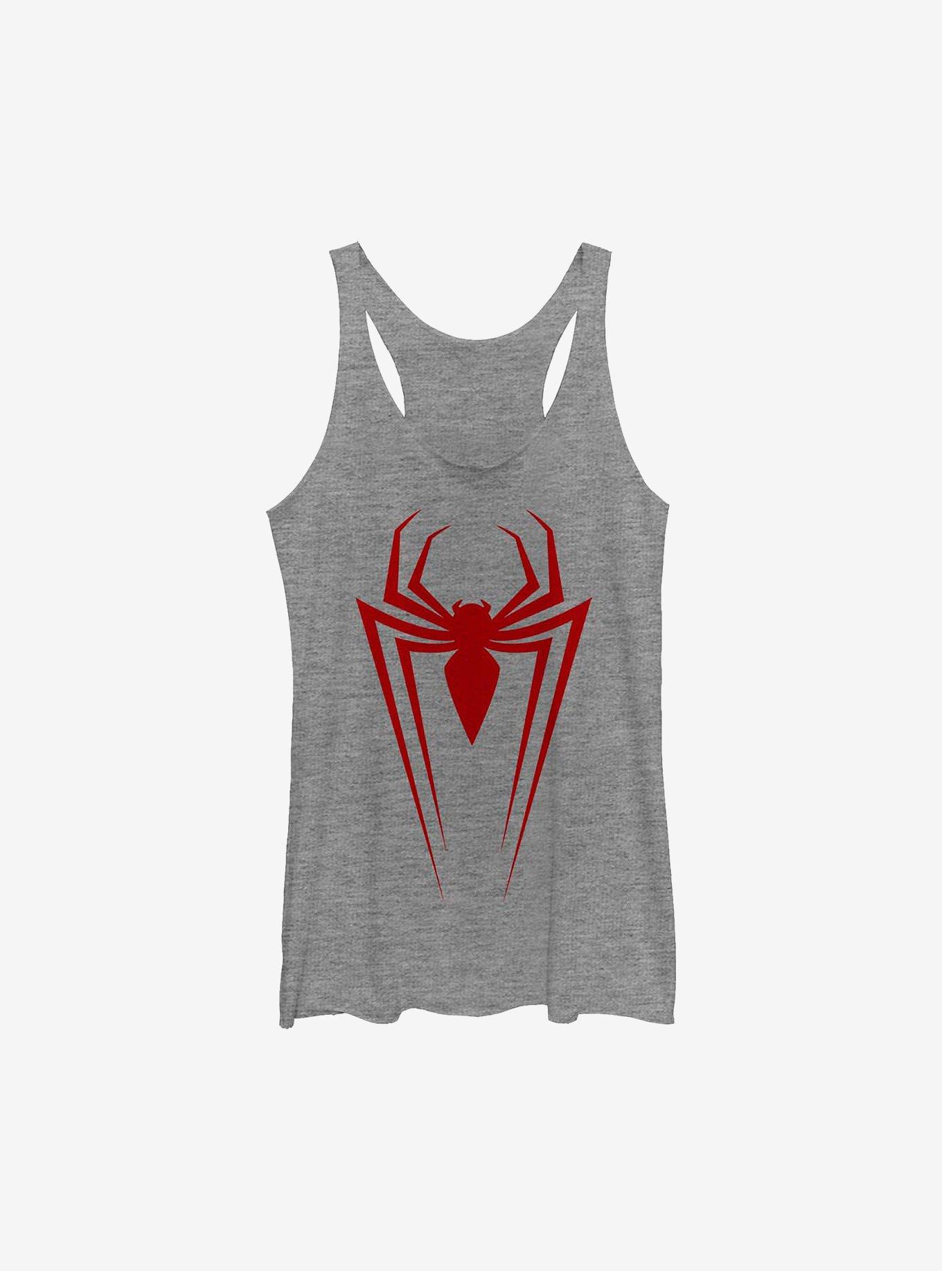 Marvel Spider-Man Long Spider Girls Tank, GRAY HTR, hi-res