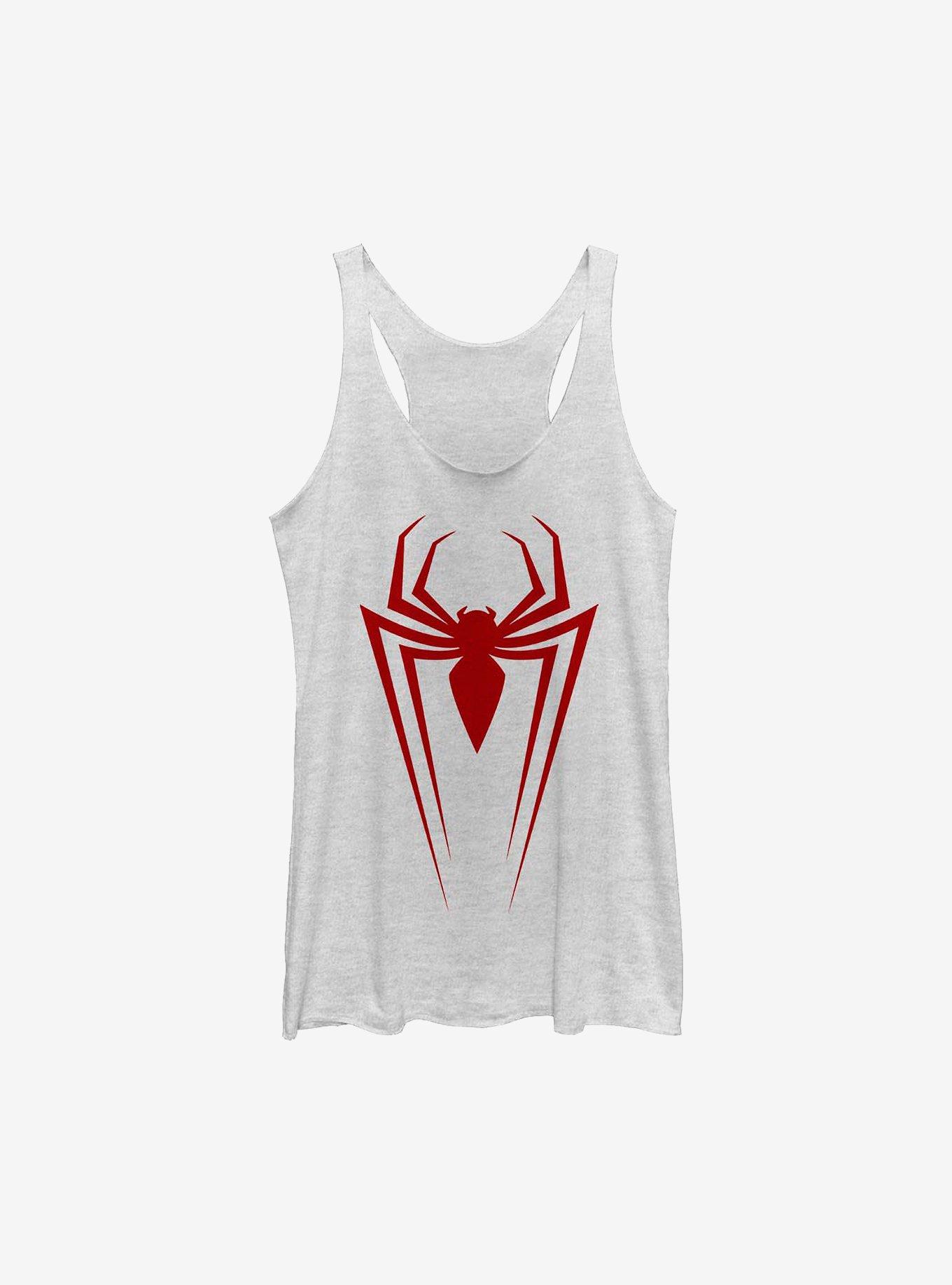 Marvel Spider-Man Long Spider Girls Tank, WHITE HTR, hi-res