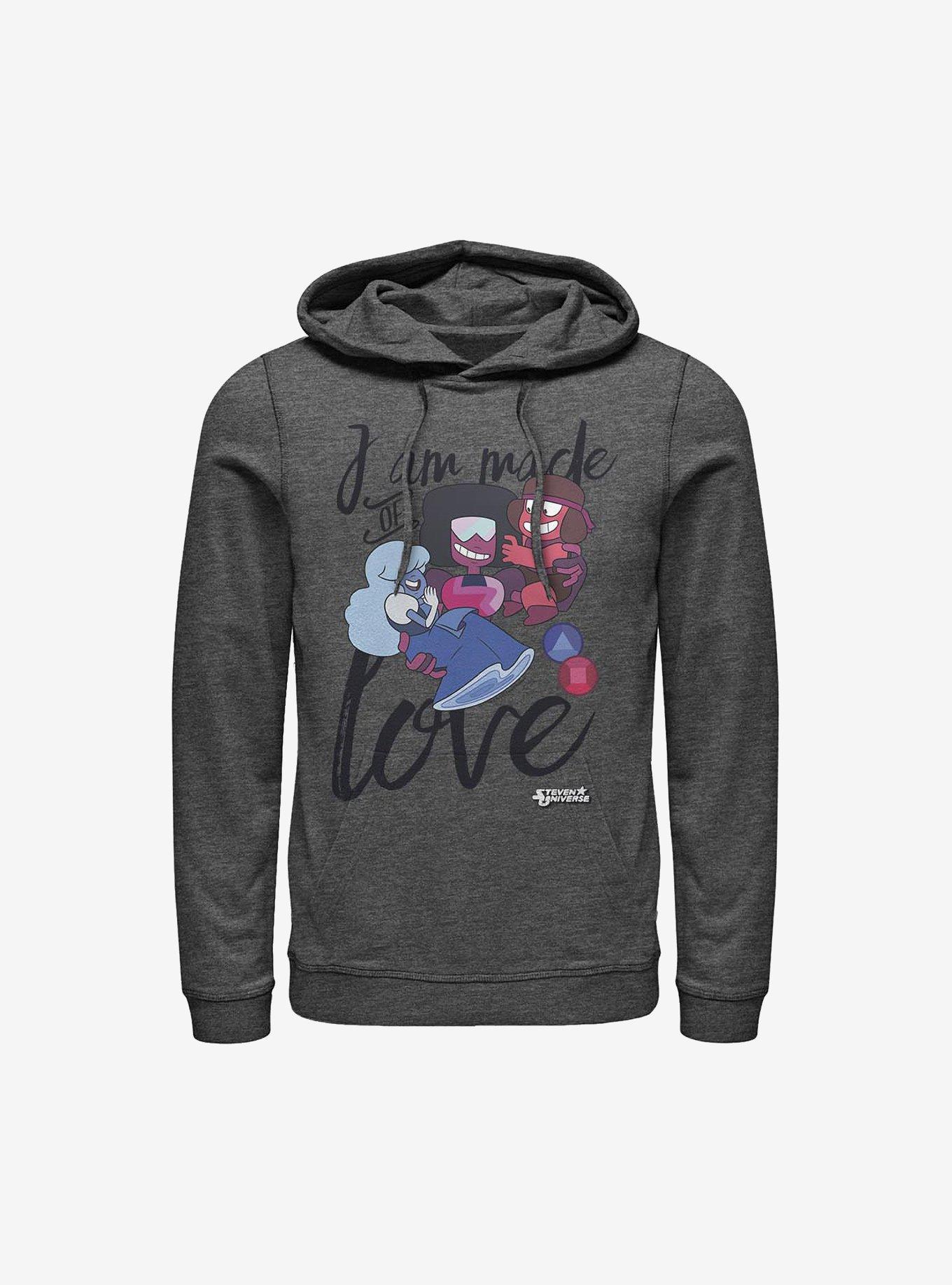 Steven Universe I Am Made Of Love Hoodie, CHAR HTR, hi-res