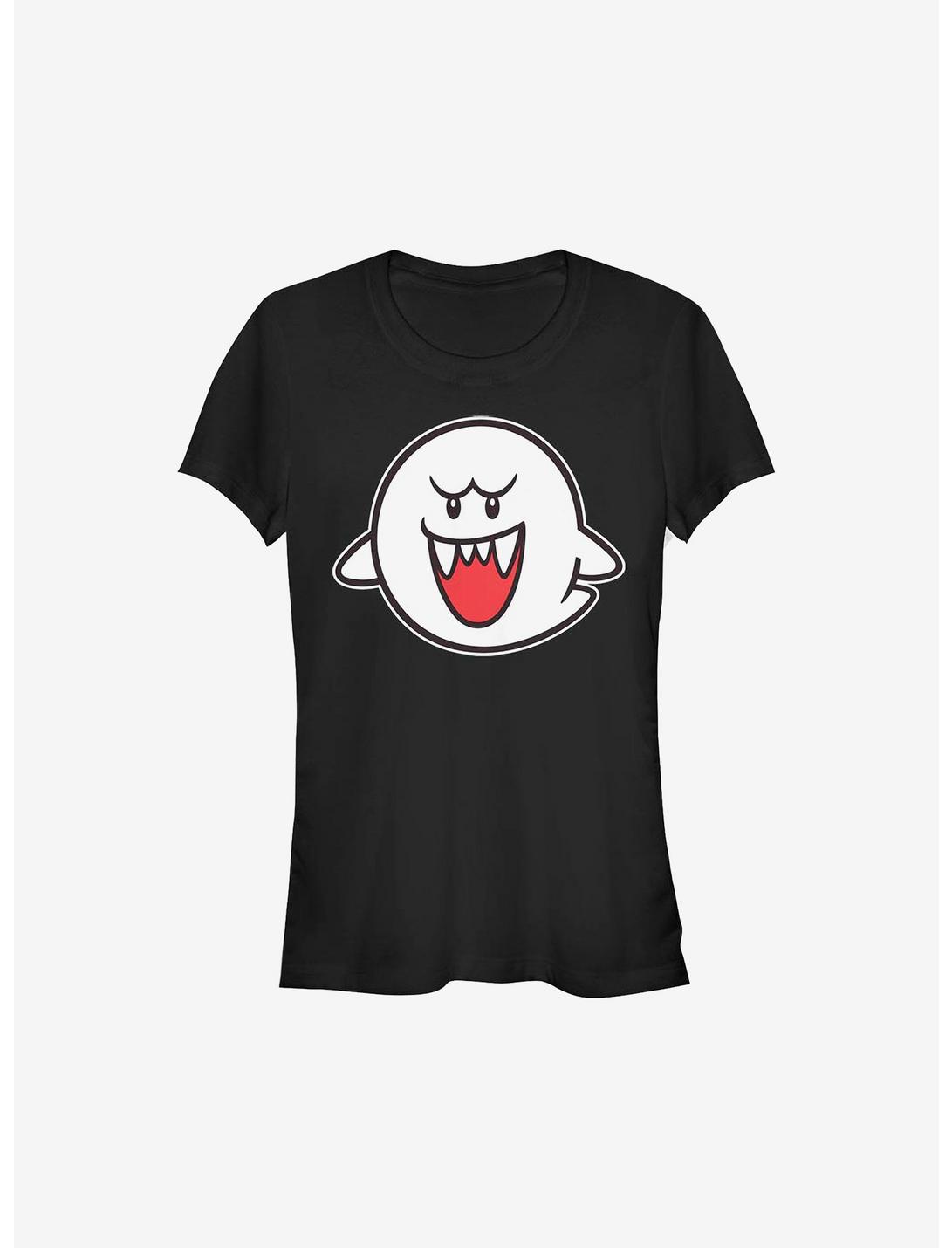 Nintendo Straight Up Boo Girls T-Shirt, BLACK, hi-res