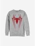 Marvel Spider-Man Long Spider Crew Sweatshirt, ATH HTR, hi-res