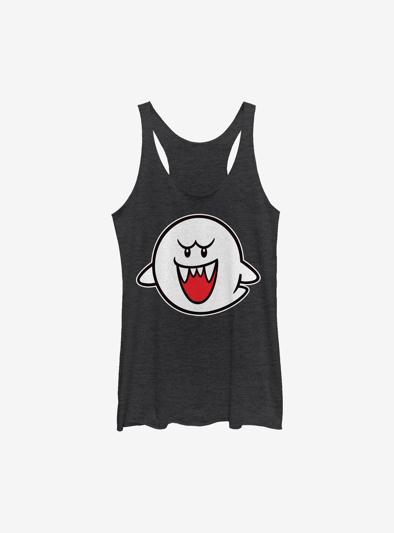 Nintendo Straight Up Boo Girls Tank, BLK HTR, hi-res