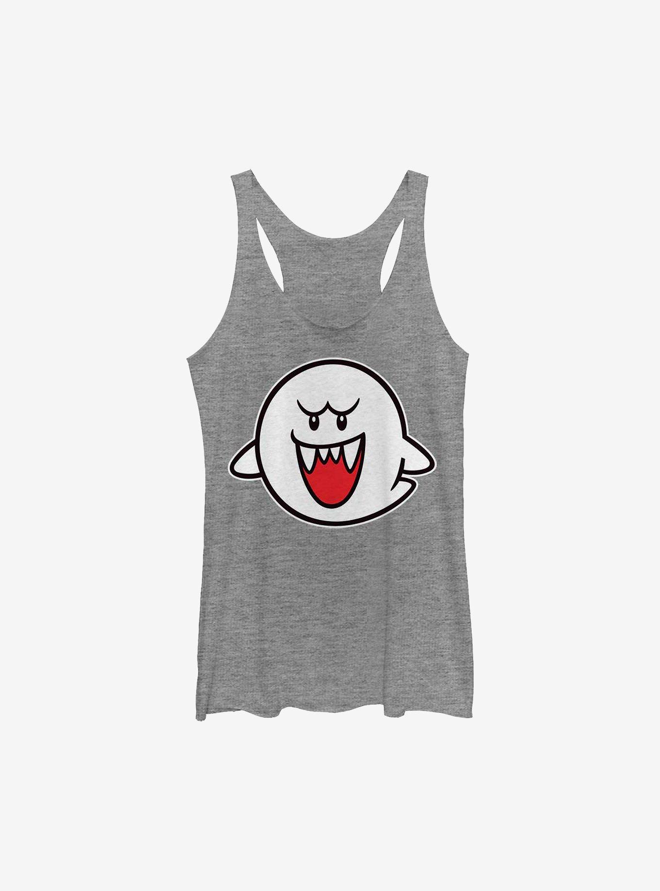 Nintendo Straight Up Boo Girls Tank, GRAY HTR, hi-res