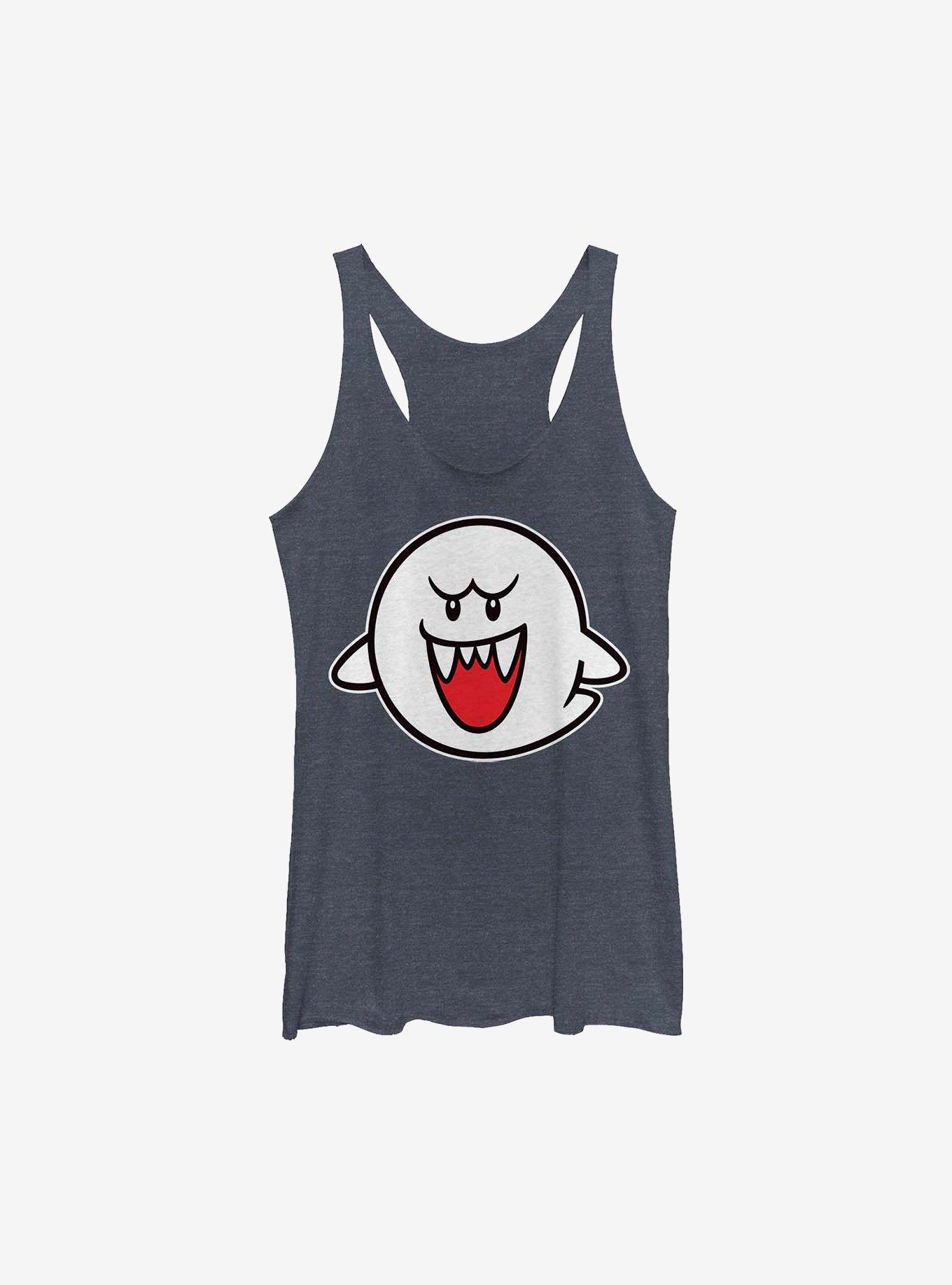 Nintendo Straight Up Boo Girls Tank, NAVY HTR, hi-res