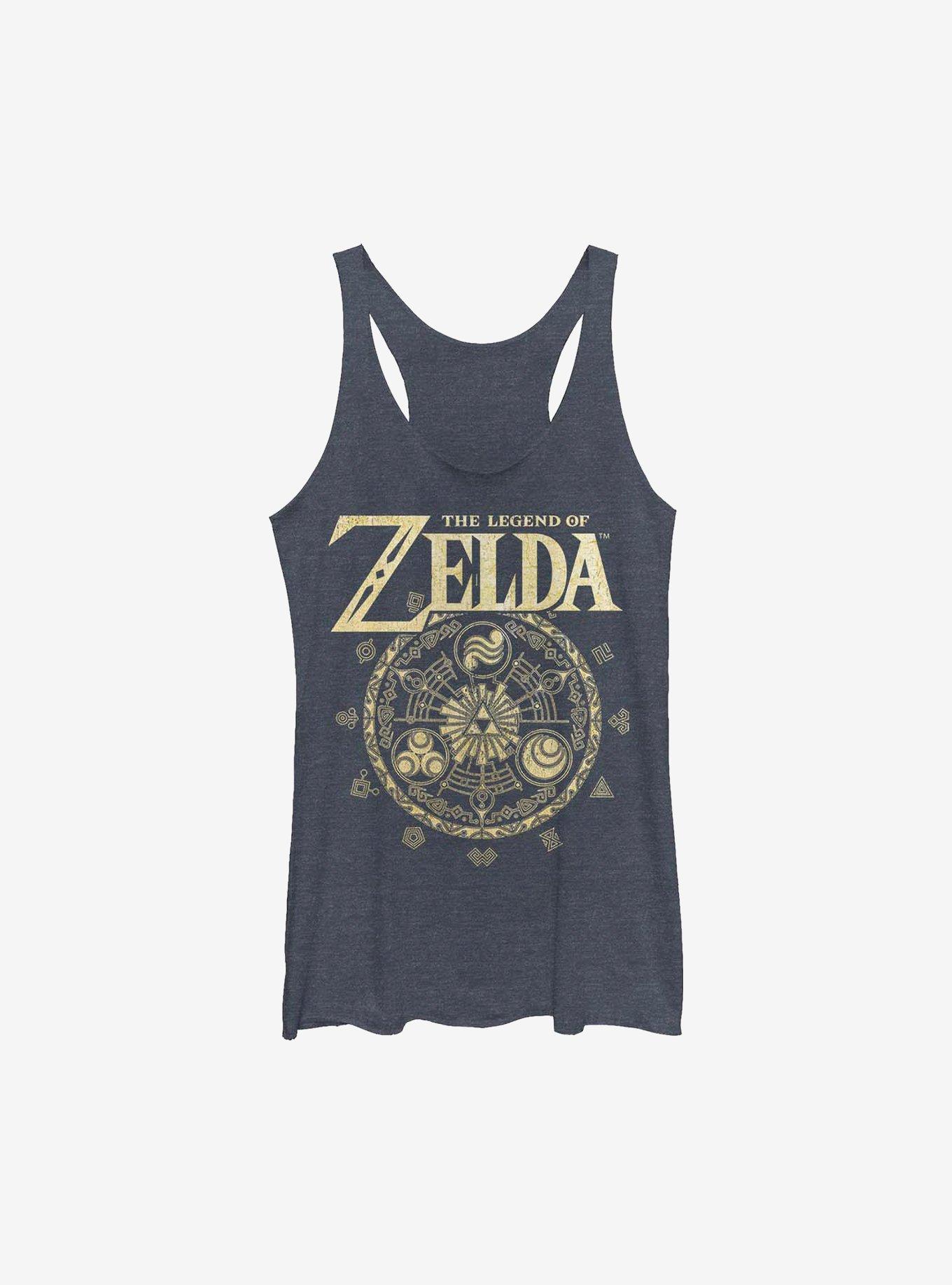 Nintendo The Legend Of Zelda Emblem Cir Girls Tank, NAVY HTR, hi-res