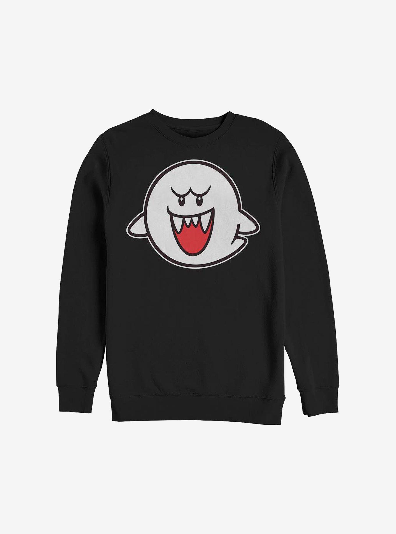 Nintendo Straight Up Boo Crew Sweatshirt, BLACK, hi-res