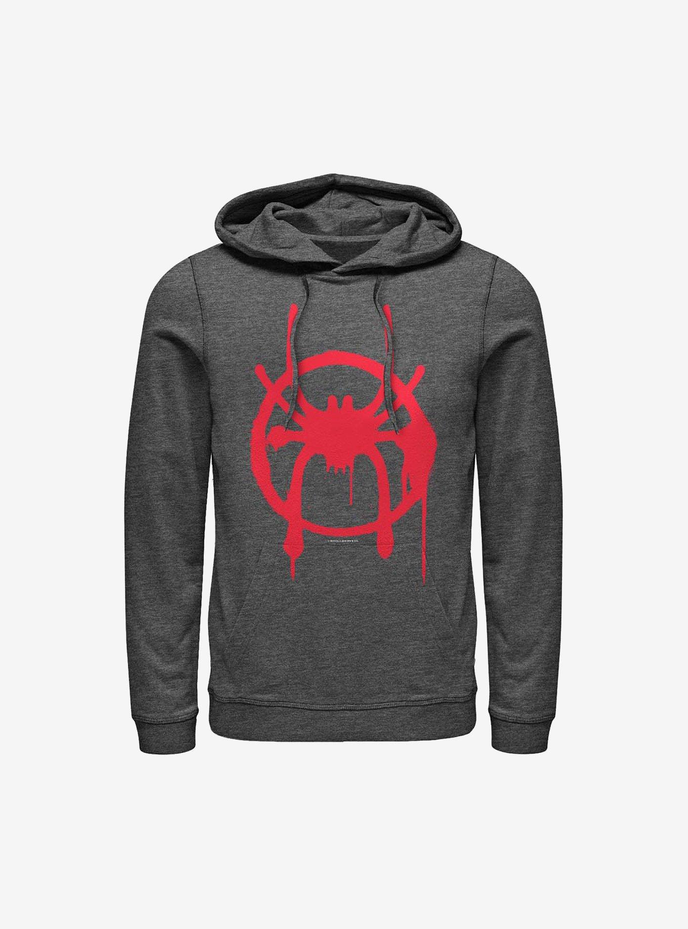 Marvel Spider-Man Miles Symbol Hoodie, CHAR HTR, hi-res