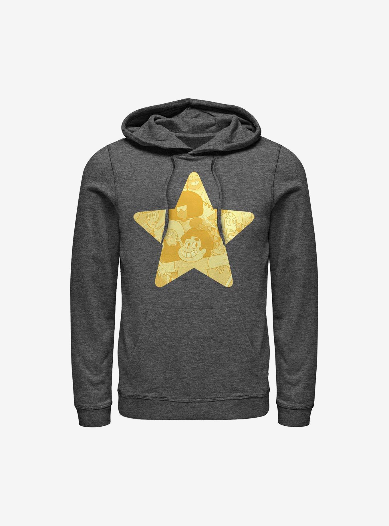 Steven Universe Steven Star Hoodie, CHAR HTR, hi-res