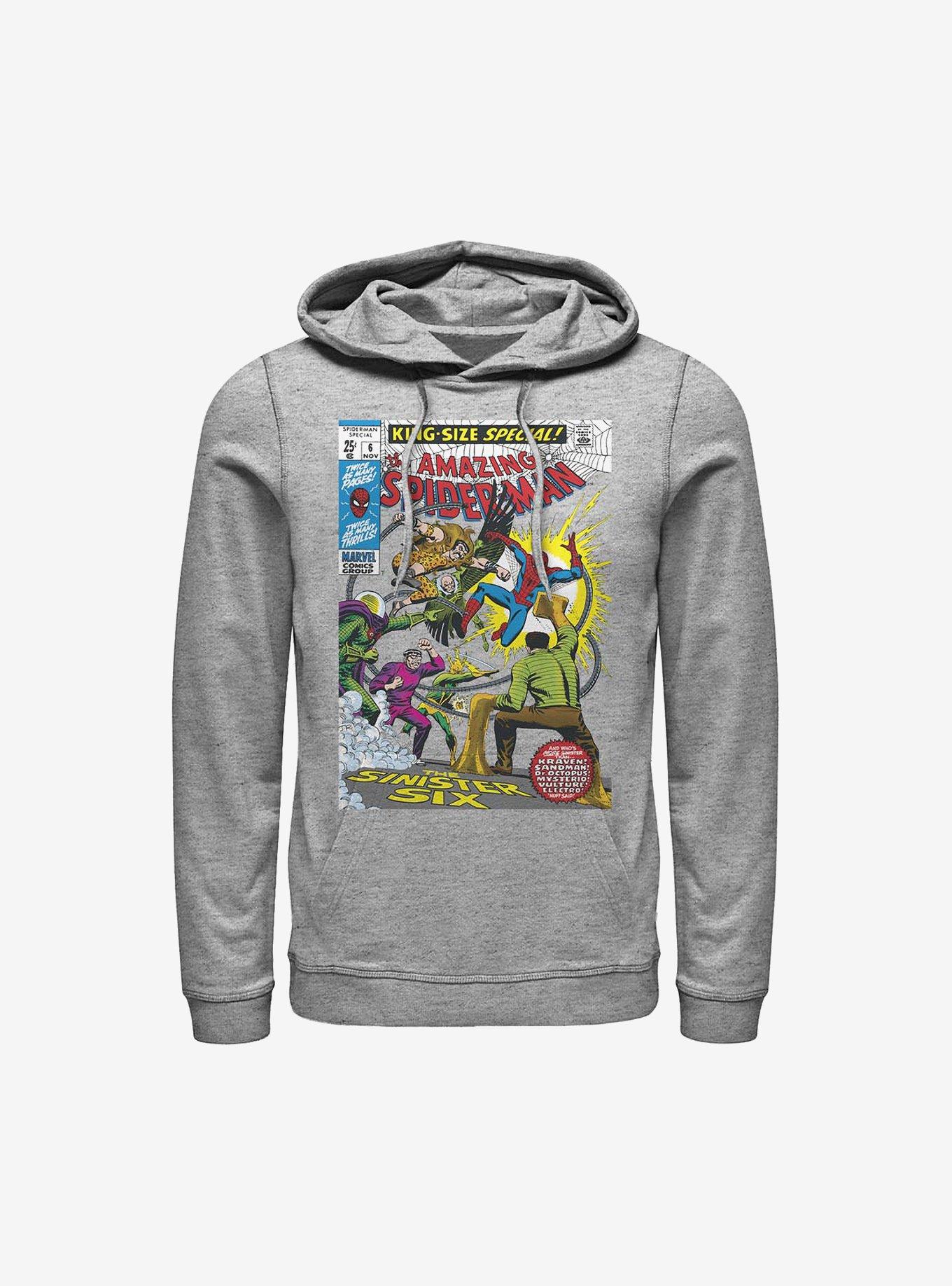 Marvel Spider-Man Comic Hoodie, ATH HTR, hi-res