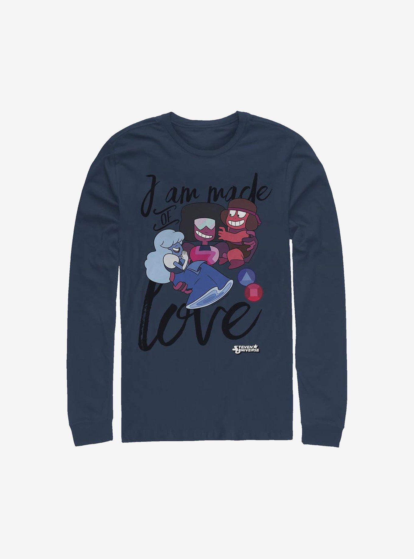 Steven Universe I Am Made Of Love Long-Sleeve T-Shirt, NAVY, hi-res