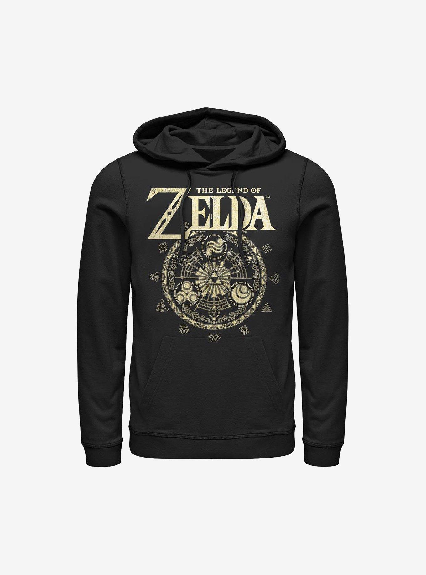 Nintendo The Legend Of Zelda Emblem Cir Hoodie, BLACK, hi-res