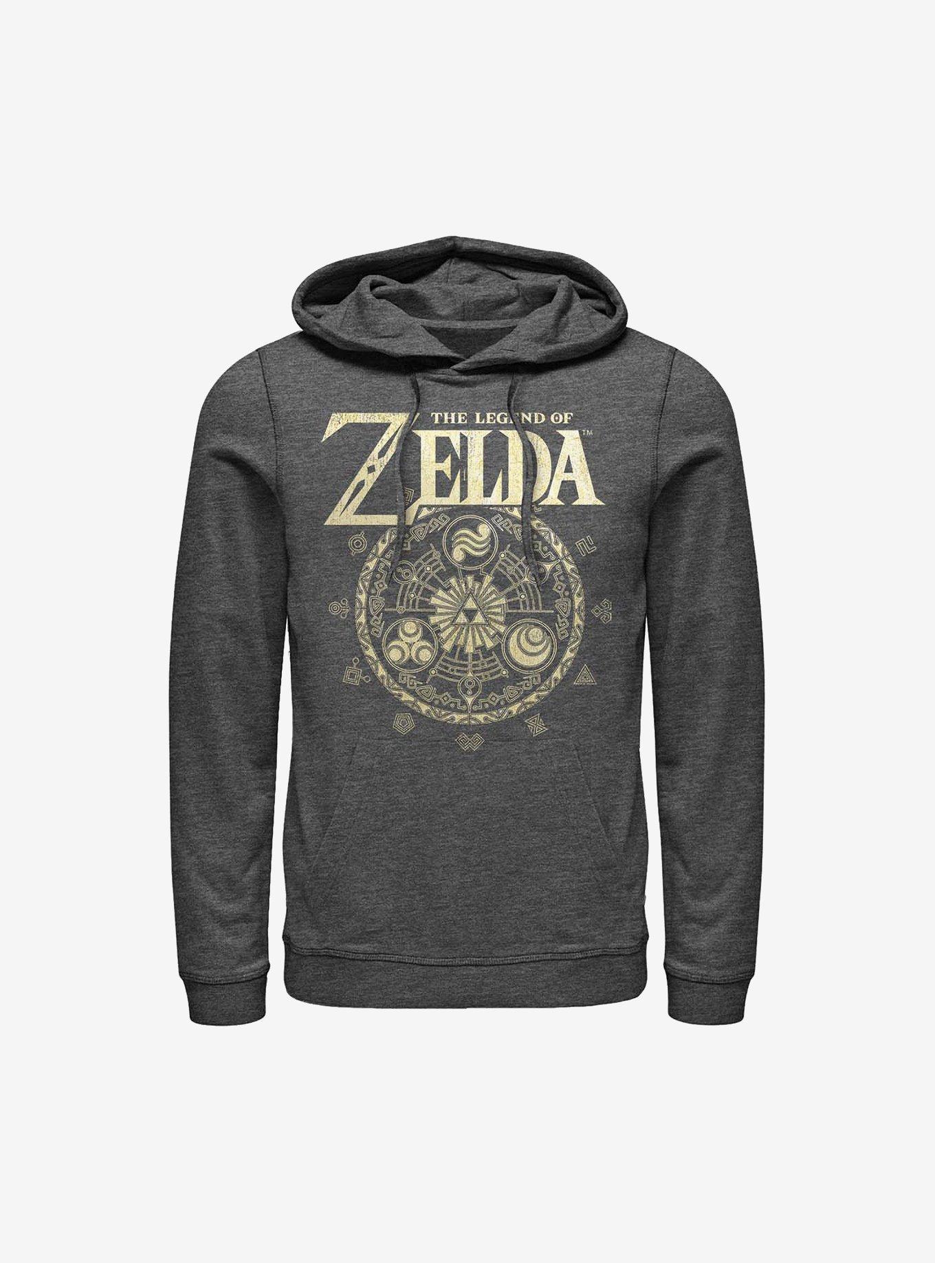 Nintendo The Legend Of Zelda Emblem Cir Hoodie, CHAR HTR, hi-res