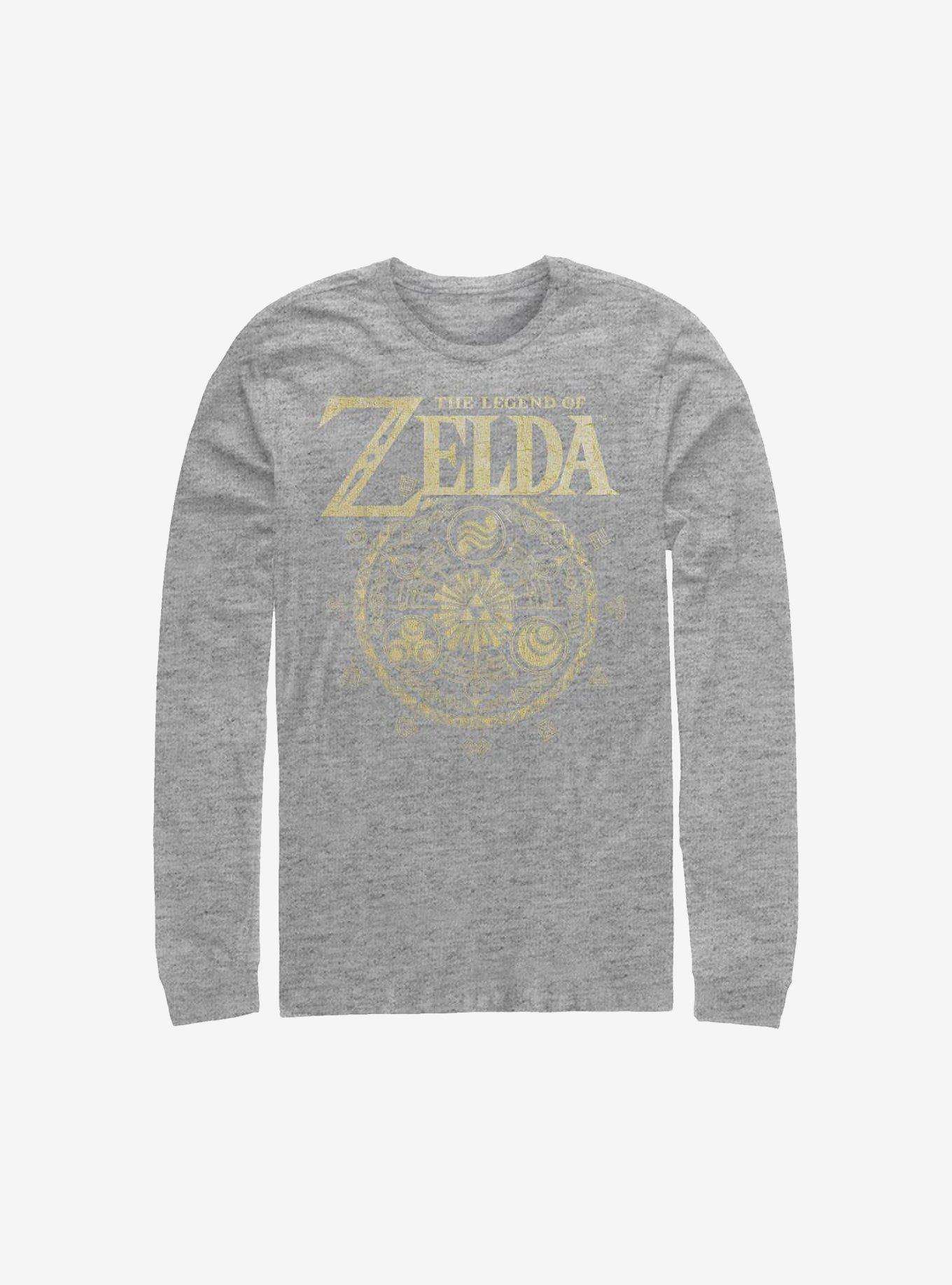 Nintendo The Legend Of Zelda Emblem Cir Long-Sleeve T-Shirt, ATH HTR, hi-res
