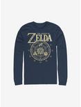 Nintendo The Legend Of Zelda Emblem Circle Long-Sleeve T-Shirt, NAVY, hi-res