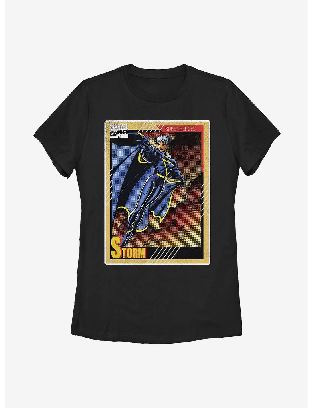 Marvel X-Men Storm Card Womens T-Shirt, BLACK, hi-res