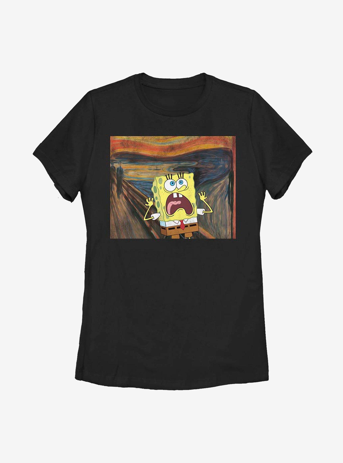 Nickelodeon SpongeBob SquarePants Sponge Scream Womens T-Shirt, BLACK, hi-res