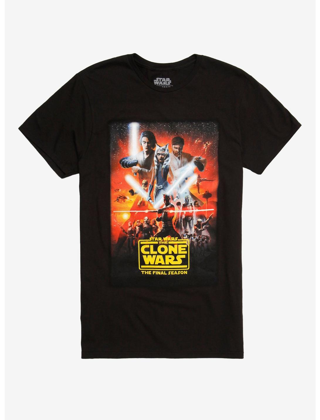 Star Wars: The Clone Wars Poster T-Shirt, BLACK, hi-res