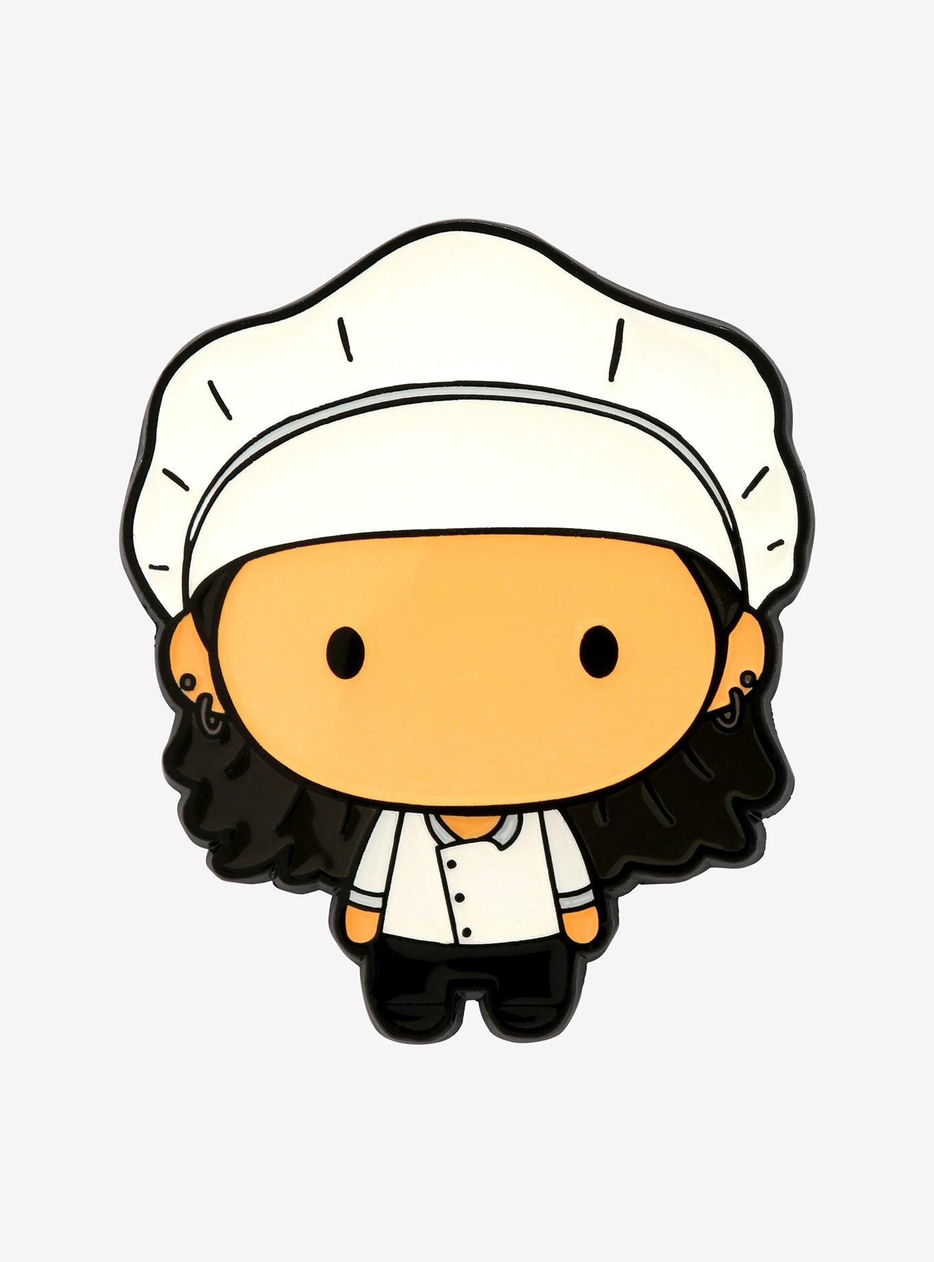 Friends Monica in Chef's Hat Chibi Enamel Pin - BoxLunch Exclusive, , hi-res