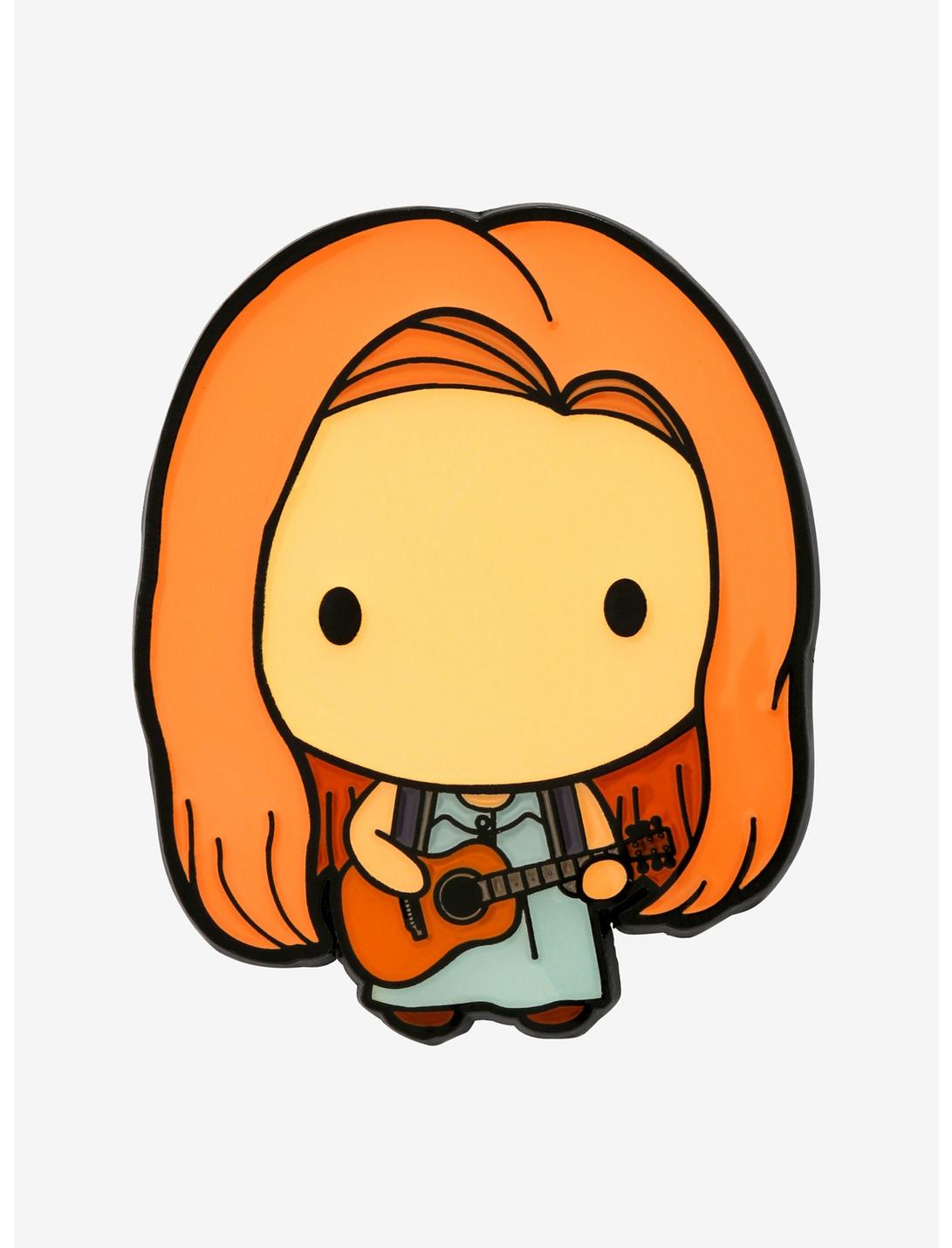 Friends Phoebe with Guitar Chibi Enamel Pin - BoxLunch Exclusive, , hi-res