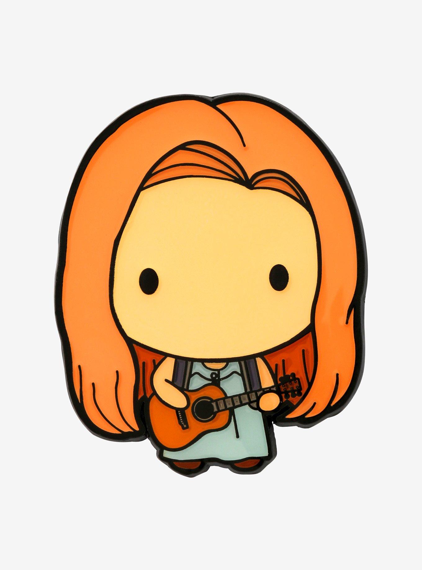 Friends Phoebe with Guitar Chibi Enamel Pin - BoxLunch Exclusive, , hi-res
