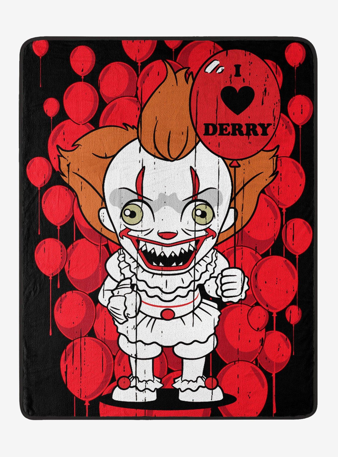 IT Chibi Pennywise Balloon Throw Blanket