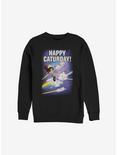 Disney Ralph Breaks The Internet Vanellope Happy Caturday Sweatshirt, BLACK, hi-res