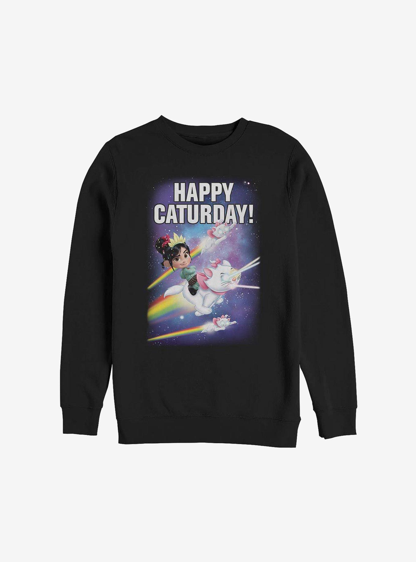 Disney Ralph Breaks The Internet Vanellope Happy Caturday Sweatshirt, , hi-res