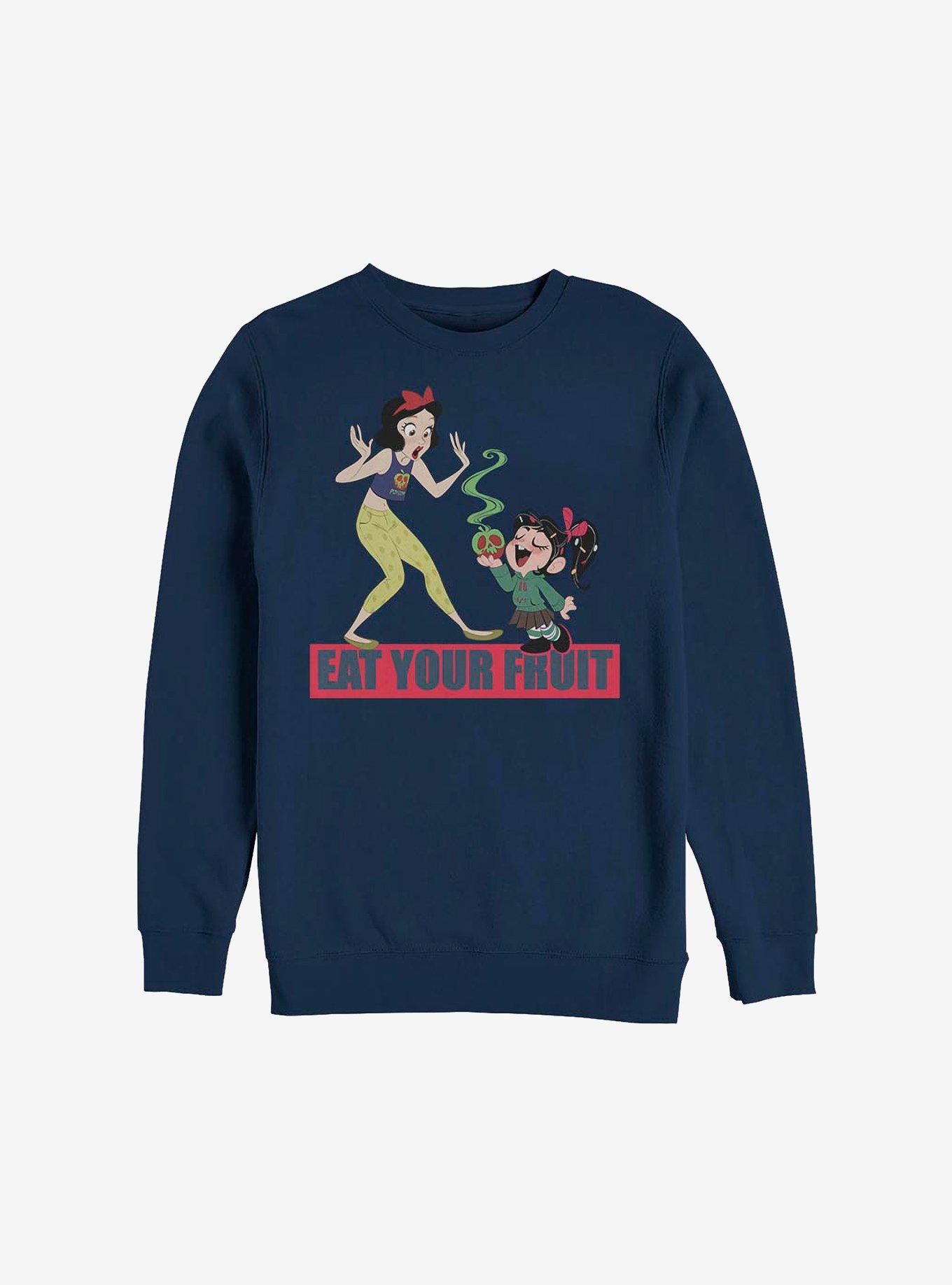 Disney Ralph Breaks The Internet Vanellope Snow White Apple Sweatshirt, NAVY, hi-res