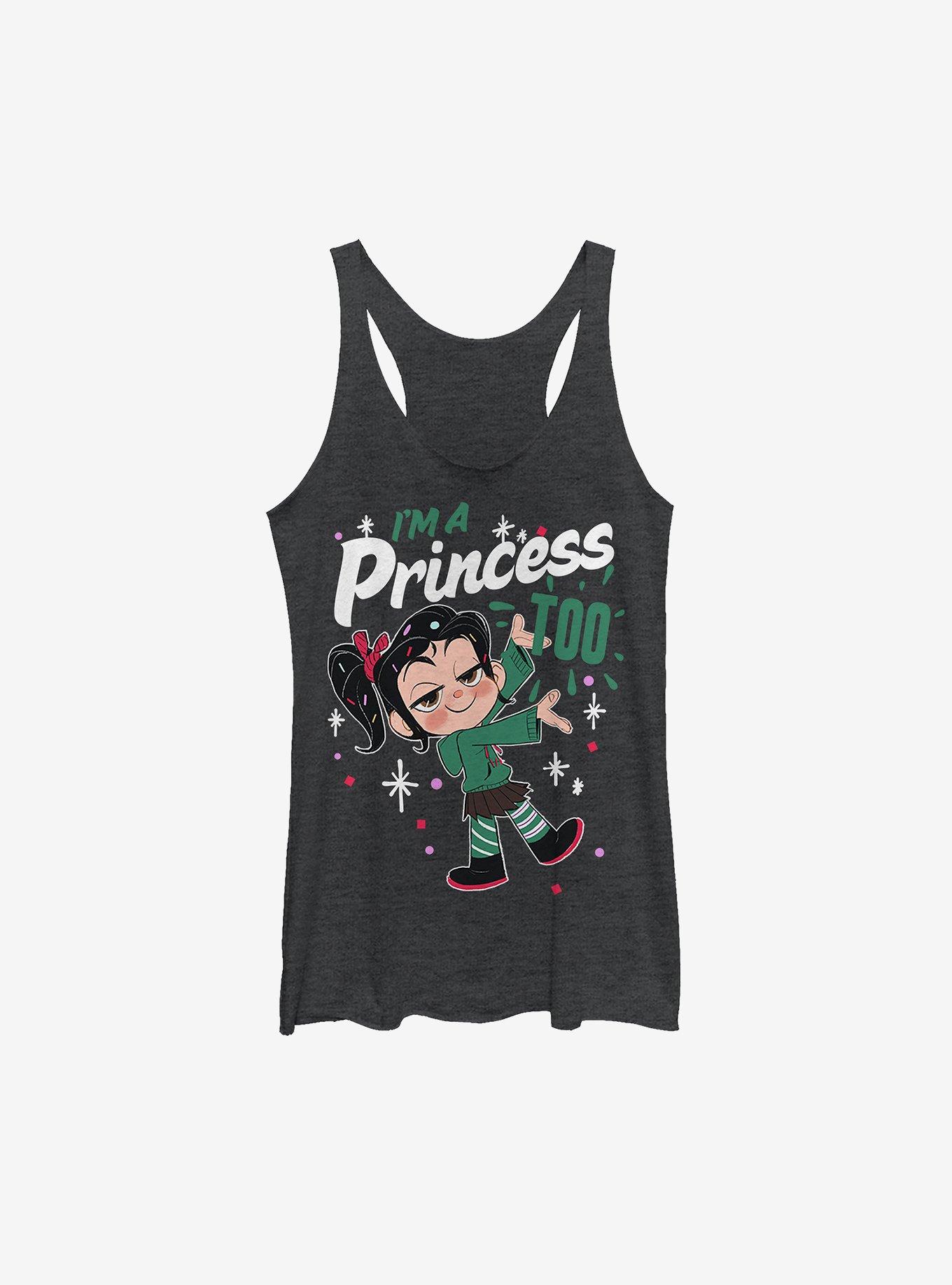 Disney Ralph Breaks The Internet Princess Vanellope Tank Top, BLK HTR, hi-res