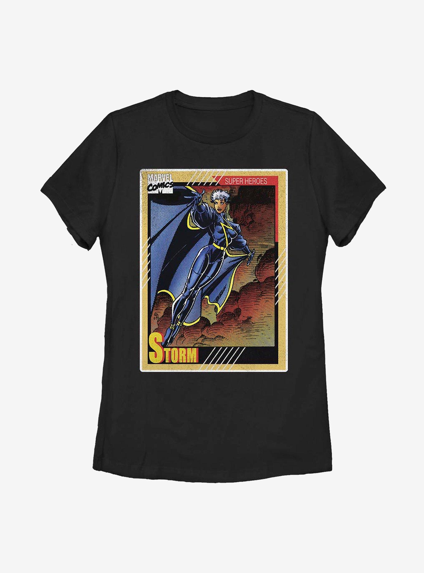 Marvel X-Men Storm Card Womens T-Shirt, BLACK, hi-res