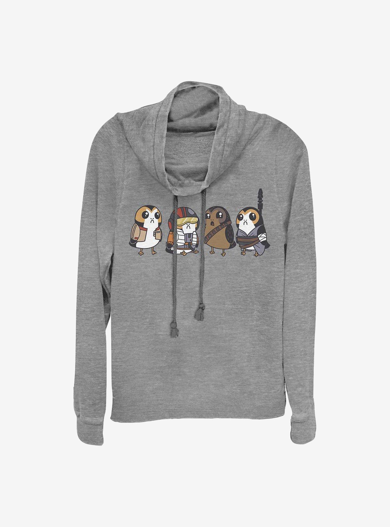 Star Wars: The Last Jedi Porgs As Characters Cowlneck Long-Sleeve Girls Top, , hi-res