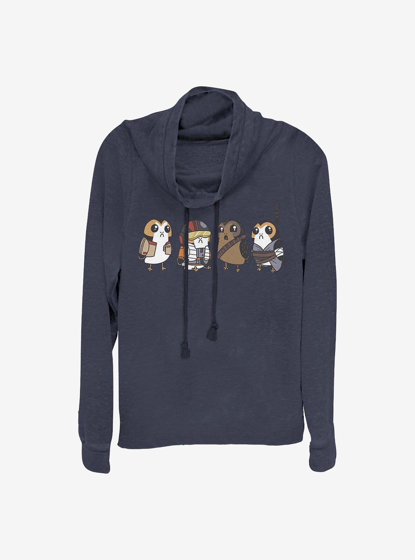 Star Wars: The Last Jedi Porgs As Characters Cowlneck Long-Sleeve Girls Top, , hi-res