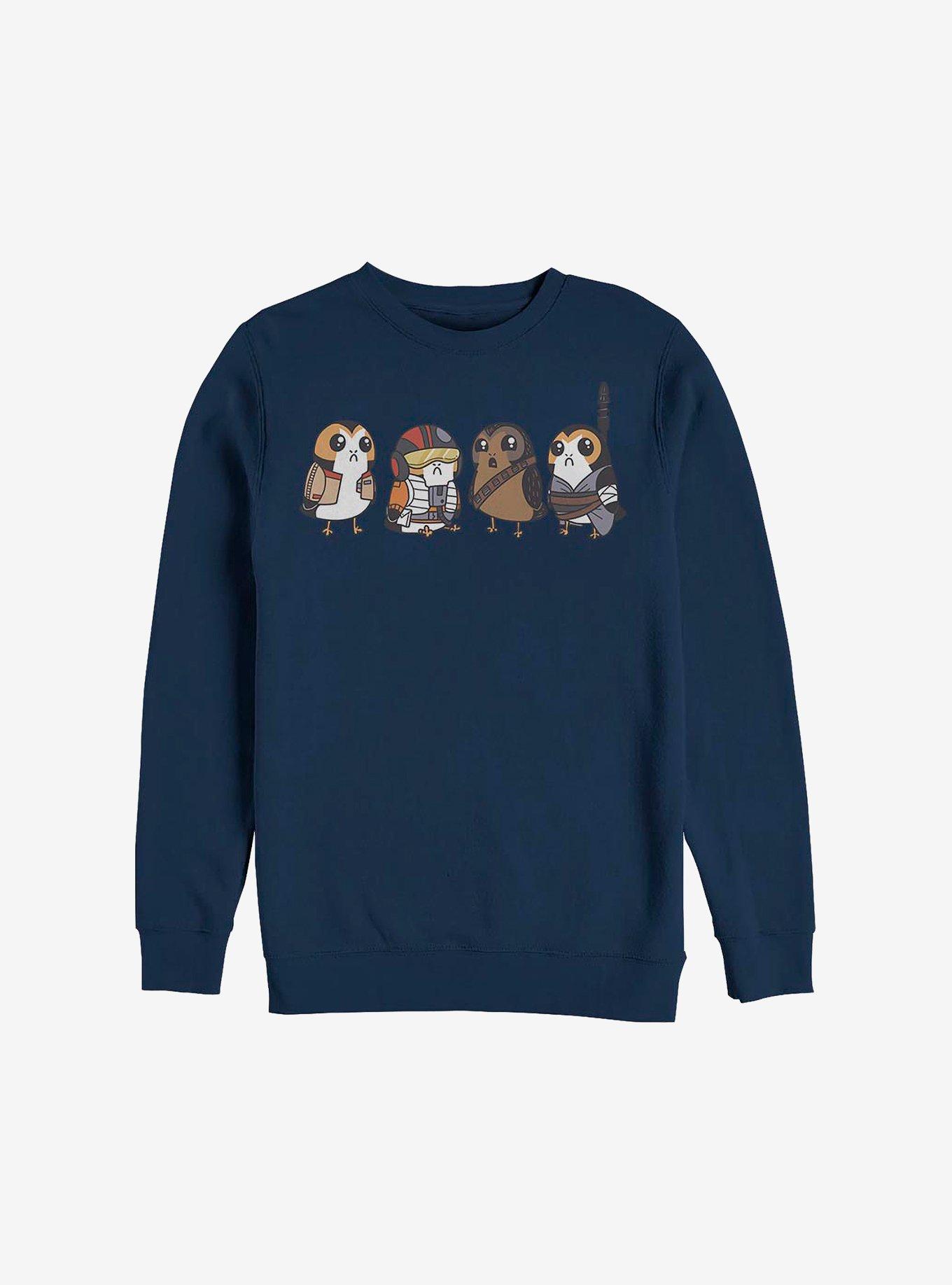 Star Wars: The Last Jedi Porgs As Characters Crew Sweatshirt, NAVY, hi-res