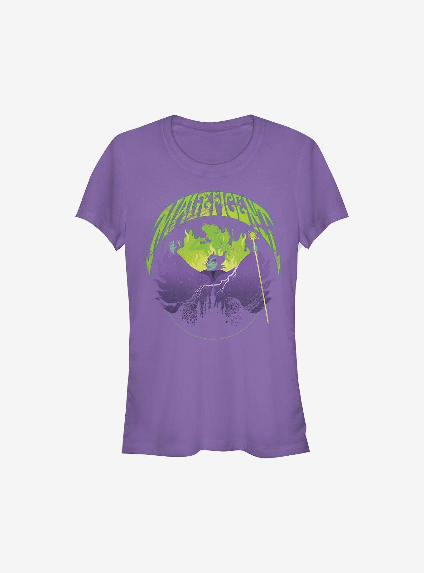 Disney Maleficent Maleficent Castle Flame Outline Girls T-Shirt