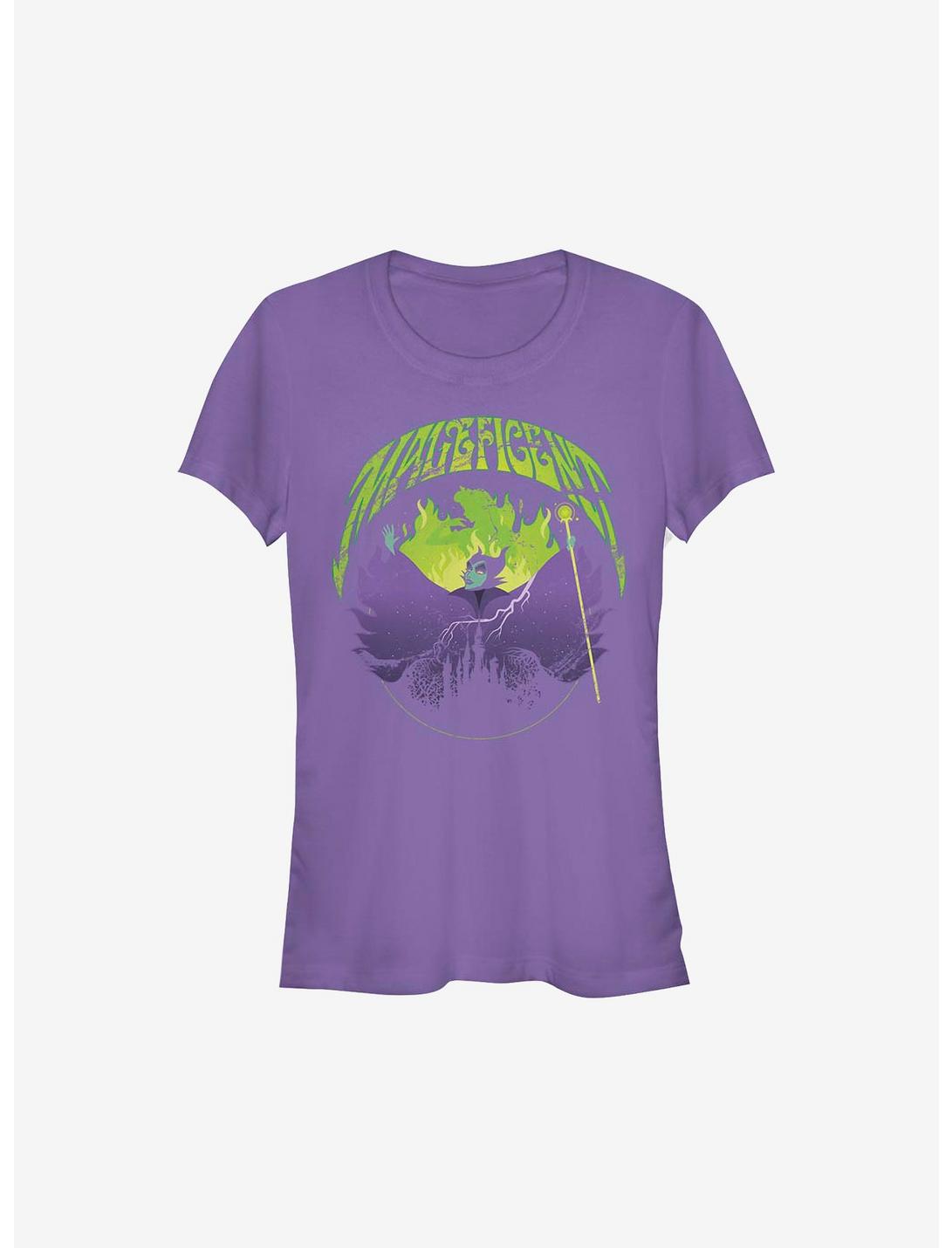 Disney Maleficent Maleficent Castle Flame Outline Girls T-Shirt, PURPLE, hi-res