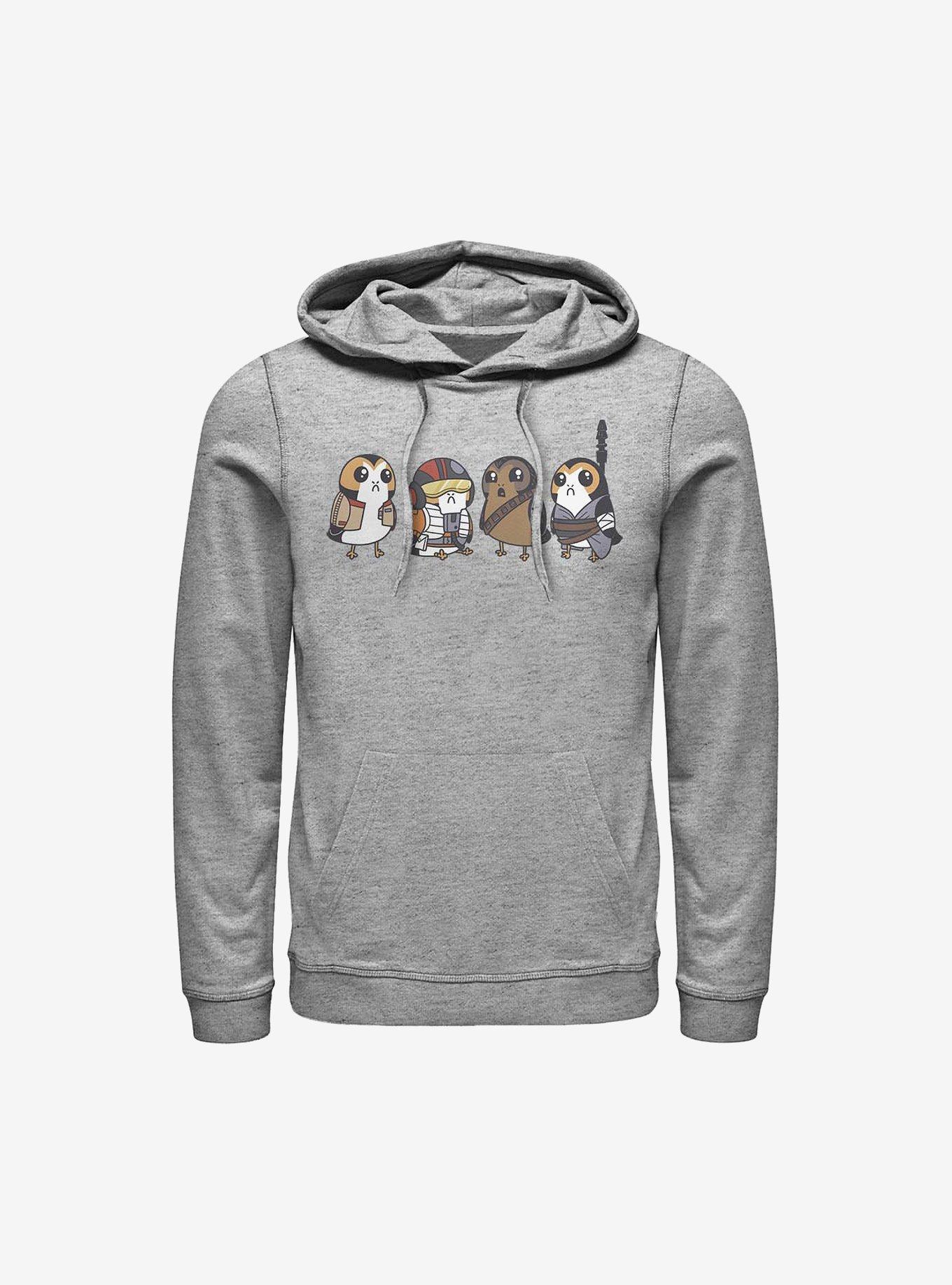 Star Wars: The Last Jedi Porgs As Characters Hoodie, ATH HTR, hi-res