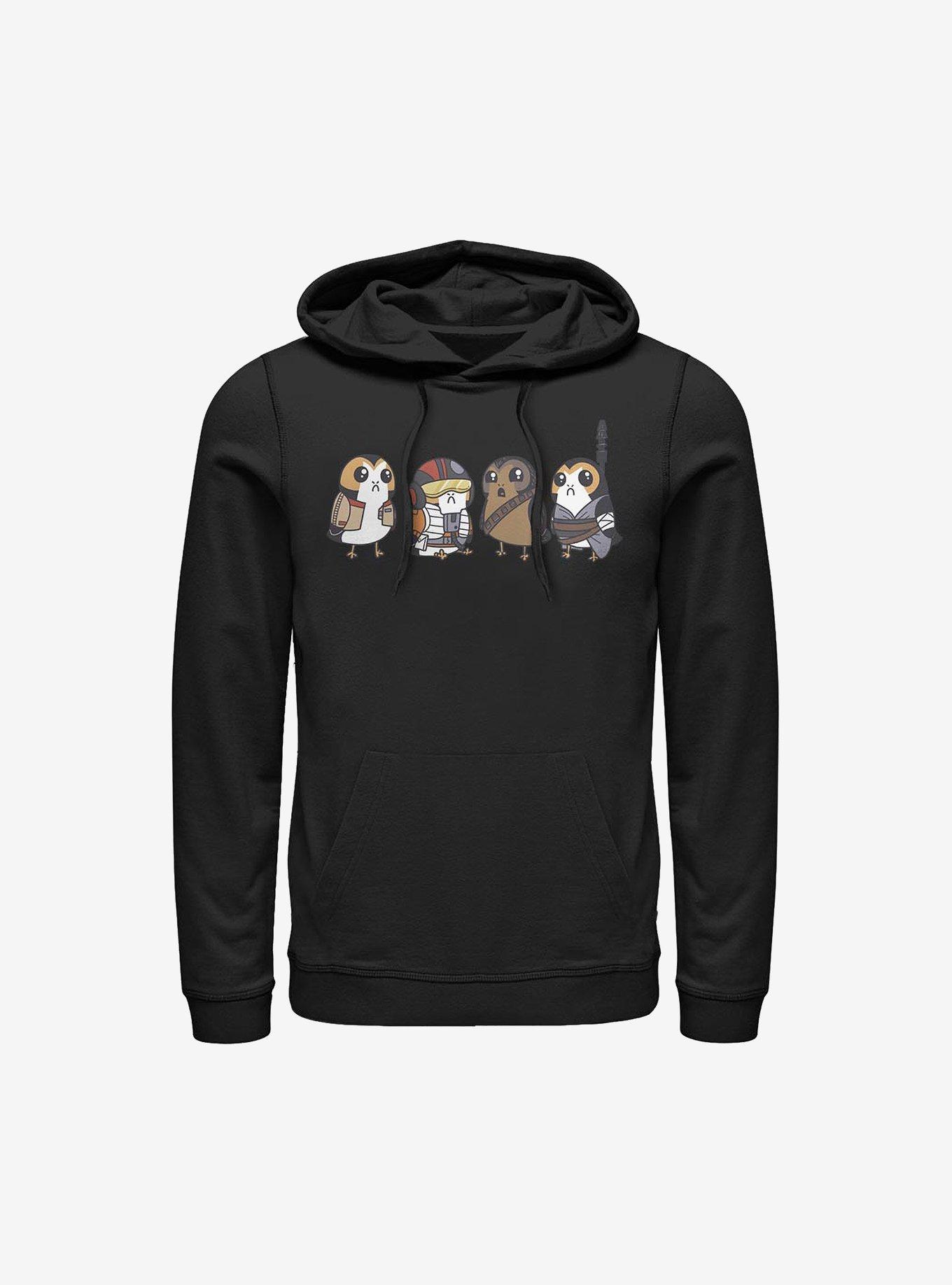 Star Wars: The Last Jedi Porgs As Characters Hoodie, BLACK, hi-res