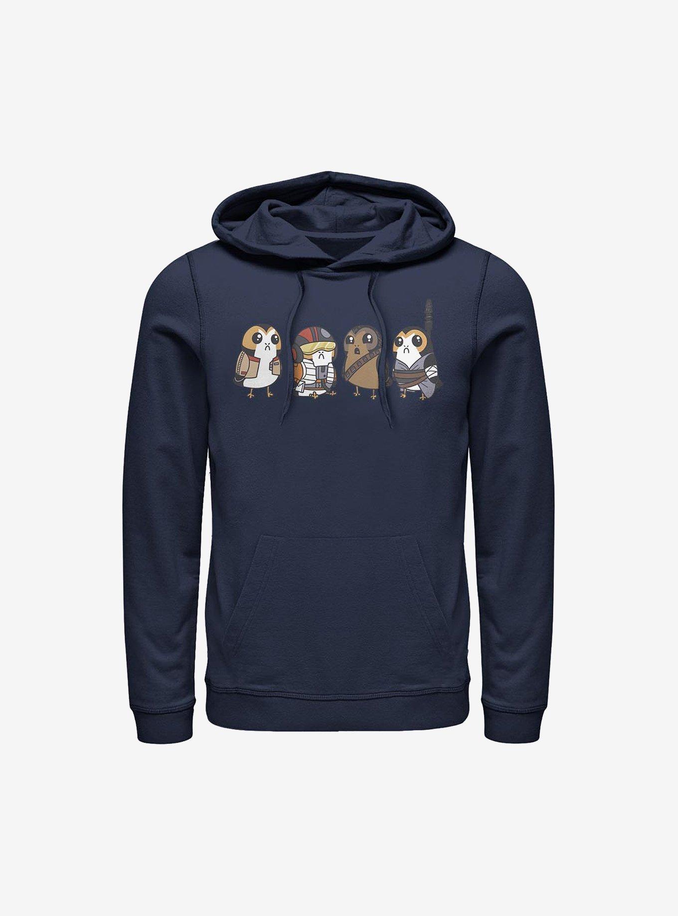 Star Wars: The Last Jedi Porgs As Characters Hoodie, NAVY, hi-res