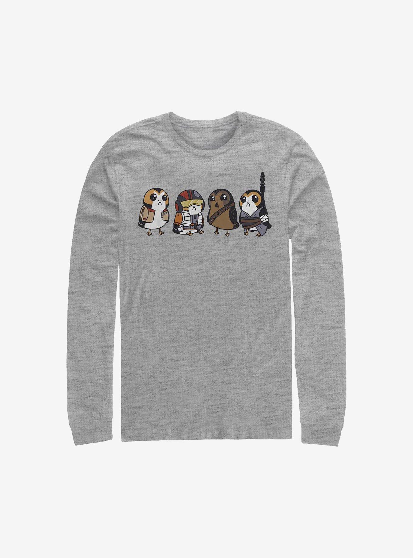 Star Wars: The Last Jedi Porgs As Characters Long-Sleeve T-Shirt, ATH HTR, hi-res