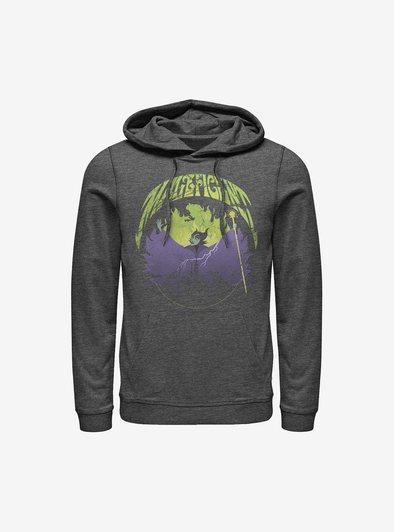 Disney Maleficent Maleficent Castle Flame Outline Hoodie, CHAR HTR, hi-res