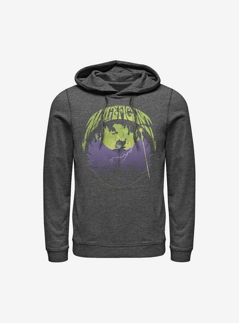 Disney Maleficent Maleficent Castle Flame Outline Hoodie - GREY | Hot Topic
